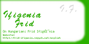 ifigenia frid business card